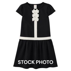 Gymboree Girls Short Sleeve Dress with Three Bows - Size 7